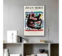 Exposición abstracta vintage de Joan Miró, arte mural, póster impreso en lienzo HD, pintura decorativa para el hogar, la sala de estar y la habitación de los niños (30 x 40 cm/sin marco)