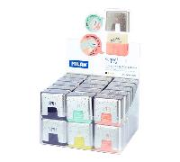 expositor 30 gomas de miga de pan con funda protectora silver milan cmms430sl