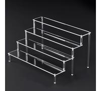 Expositor acrílico con 25 capas para exhibir joyas y magdalenas, elegante estante de almacenamiento (4 capas de 40 cm)