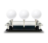 Expositor Acrílico de Bolas de Golf | Soporte Exhibidor con Césped Artificial y tee - Estuche de Colección Organizador de Metal y Acrílico para Escritorio Dormitorio Sala de Estudio