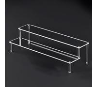 Expositor acrílico desmontable para magdalenas y coleccionables, almacenamiento elegante (2 capas de 40 cm)