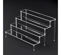 Expositor acrílico desmontable para magdalenas y coleccionables, almacenamiento elegante (4 capas, 50 cm)