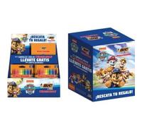 Expositor Bic Paw Patrol de Lápices de Cera y Cuadernos/ 24 Packs de 12 Unidades de Ceras/ 24 Cuadernos/ Surtido de Colores