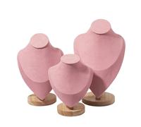 Expositor Collares 1 marco de exhibición de collar, modelo de retrato, marco de joyería for colgante de cuello, marco de exhibición de modelo de cuello, collar de joyería(Pink,S)