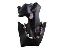 Expositor Collares Busto de maniquí de resina for exhibición de joyas, colgantes y collares, for exhibir pendientes, escaparate.(Black)