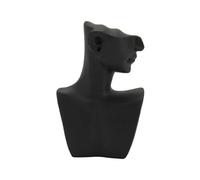 Expositor Collares Expositor de joyas con busto de maniquí, de resina brillante, for collares y joyería.(Black)