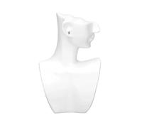 Expositor Collares Expositor de joyas con busto de maniquí, de resina brillante, for collares y joyería.(WHITE)