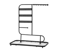 Expositor Collares Organizador de aretes y porta joyas de metal(Black)