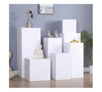 Expositor cuadrado para maniquíes, plataforma de presentación versátil para tiendas de novias, fiestas y eventos, color blanco, 30 x 30 x 90 cm