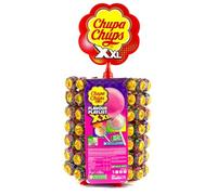 Expositor de 105 Piruletas XXL Surtidas - Caramelos con Palo Rellenos de Chicle | Sabores Variados | Presentación en Rueda Apilable