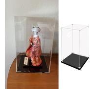 Expositor de acrílico 16x16x24 Inch caja de almacenamiento transparente para figuras de acción Mini esculturas Modelos Montaje sin pegado Escapate de polvo Protección contra el polvo para la organizac