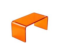 Expositor De Acrílico, Mesa Auxiliar De Centro Transparente En Forma De C | Mesa Flotante Versátil Para Cupcakes, Exhibidores De Objetos, Escaparates, Taburetes Y Decoracione,Naranja,32*23*23.5cm