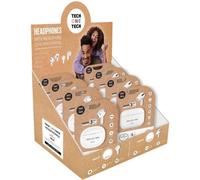 Expositor de Auriculares Bluetooth Tech One Tech TEC1420/ con estuche de carga/ Autonomía 5h/ Blancos/ Incluye 8 Auriculares Blancos