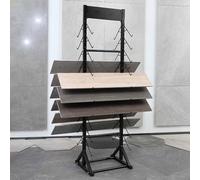 Expositor de azulejos de gran formato con 20 ranuras para tarjetas, soporte para muestras de azulejos de suelo para salas de exposiciones y tiendas minoristas, expositor de losas de mármol multicapa