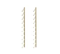 Expositor de azulejos, estante para azulejos - Soporte de pared de metal y suelo de madera, 10 niveles para tiendas minoristas y uso comercial, diseño oblicuo, almacenamiento de patinetas Bayonet