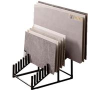 Expositor De Baldosas Cerámicas Expositor De Azulejos De Pie,Estante De Exhibición De Suelo Ranurado De 16 Niveles, Organizador De Muestras De Piedra De Cuarzo Para Muestras Madera W52CM/20.5in