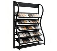 Expositor de Baldosas de 5 Niveles, Soporte de Suelo Metálico Autoportante para Piedra y Cerámica(80CM/31.4in)