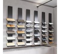 Expositor De Baldosas De Porcelana, Expositor De Muestras De Azulejos Para Pared, Organizador De Tiendas Minoristas, Estante Organizador, Fuerte Capacidad De Carga(Black,150*30*20/59*11.8*/7.9in)