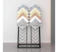Expositor De Baldosas De Suelo, Expositor De Baldosas De Cerámica Y Metal, Soporte Grande De Madera para Muestras De Suelo, Soporte para Puerta De Muestra-Black-30 * 30cm 24 Layers