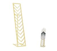 Expositor de baldosas metálicas para tiendas minoristas, de pie, de madera, vidrio o piedra, para salas de exposiciones, stands de vendedores y tiendas minoristas(Gold,40*50CM/15.8*19.7in)
