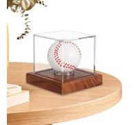 Expositor de béisbol - Diseño de cámara frontal, soporte de grano de arce, elemento amortiguador Legacyball, protección para recuerdos de calidad histórica Visión | para decoración