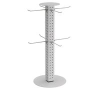 Expositor de calcetines, Estante para ropa interior, Soporte giratorio para sujetadores Soporte ajustable de mostrador para joyas, calcetines y fundas de teléfono(Blanco,Round)