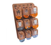Expositor de cargadores gan y cables tech one tech eko 400903/ 9 ganchos/ incluye 27 productos