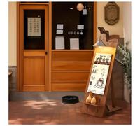 Expositor de Carteles con luz, Expositor de Carteles promocionales para restaurantes o Negocios(marrón,119.5x49x60cm)