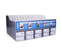 Expositor de carton para papel de lija 49x22x37cm edm