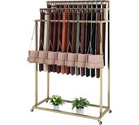 Expositor de Cinturones Independiente con Ganchos de Metal para Hombres y Mujeres, Percha y Organizador de Cinturones para guardarropas, Corbatas, chales y Carteras. Ideal para Tiendas Minor~/