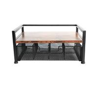 Expositor de cofre de té de madera: soporte para bolsas, carrito para bebidas, estante para contenedores de bolsitas | Rincón de café Café Bistro Oficina Sala de descanso Hotel Suite de invitados Serv