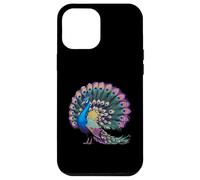 Expositor de cola magnífica de plumas de pavo real vibrantes Carcasa para iPhone 12 Pro Max