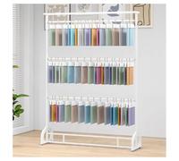 Expositor De Cortinas De Pie De Alta Resistencia, Organizador De Muestras De Tela De Metal, Estantes Para Tiendas De Textiles, Altura Ajustable, Para Edredones/Sábanas/Toallas.White-100x40x200 cm