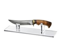 Expositor de cuchillos: estructura de acrílico transparente, almacenamiento seguro de los cuchillos, diseño estable de base ancha, acento rústico la decoración del hogar | Soporte fijo expositor