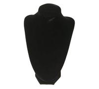 Expositor de cuello negro de terciopelo para collares y bisutería.