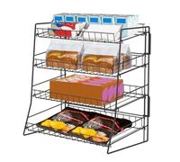 Expositor De Dulces De 4 Niveles, Expositor Metálico For Snacks, Organizador De Aperitivos For Encimeras, Cocinas Y Tiendas, Organizador Portátil For Mostradores, Cocinas Y Oficinas.