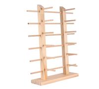 Expositor de Gafas de Sol de Madera Caqui, Doble Nivel 12 Niveles | Soporte para Gafas de Sol y Presbicia, Fácil Instalación, Portátil y Apto para Fiesta Verano