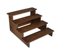 expositor de joyas Medium Four-layer Vintage Wooden Ladder Wider String Organizer Bracelet Display Rack Hairpin Racks Torres de joyería