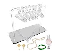 Expositor de joyas - Mini percha de acrílico, mini percha de acrílico, disposición ordenada de múltiples ranuras que mejora la visibilidad de las joyas | Adecuado para mostradores de boutique, ban