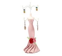 Expositor de Joyas Soporte, 27cm/10.6in Soporte de Exhibición de joyería en Forma de Vestido de Princesa Organizador de Joyería Giratorio para Pendientes Colgantes, Collares, Pulseras
