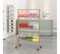 Expositor de lencería portátil ajustable con ruedas - Soporte de sujetador para tiendas de ropa al por menor y escaparate de ropa íntima, ideal para ventas comerciales y soluciones de perchas de ropa