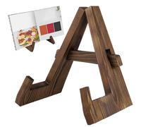 Expositor de libros de cocina - Madera natural, 20 x 13 x 23 cm, soporte independiente para la encimera, organizador que ahorra espacio | Uso en la cocina doméstica para esposa, marido, abuelo,