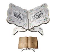 Expositor De Libros De Oración De Madera Rehal | Atril Para Libros Sagrados | Atril Para Biblia, Corán, Geeta | Accesorio De Lectura Religiosa Y Decoración Del Hogar