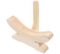 Expositor de Madera para Té Pu'er, Estante Robusto de Curva Elegante | Almacenaje y Exhibición de Pasteles de Té, Acabado Natural, Pieza Decorativa para Oficina y Hogar