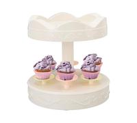 Expositor de magdalenas, bandeja giratoria de doble piso, soporte para tarta de sushi con base giratoria - para chocolates, y eventos (boda cumpleaños) cervecería pastelería casa