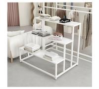 Expositor De Mostrador Metálico Para Zapatos Y Bolsos, Estante De Exhibición De Pie De 3 Niveles, Expositor Escalonado Para Tienda De Ropa, Para Tiendas Minoristas, Hogares Y Hoteles.(Blanco,80x75x90