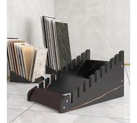 Expositor de muestras de baldosas de Madera, Estante para baldosas de Suelo para Materiales de construcción, Estante de Almacenamiento Duradero para baldosas, Elegante Soporte de muestras pa