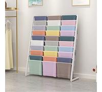 Expositor de pañuelos de pie, Perchero metálico para Tiendas minoristas, Perchero Moderno para hijabs y pañuelos de Seda (Blanco, 80 x 40 x 145 cm).