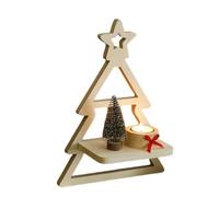 Expositor de pared - Expositor con forma de árbol de Navidad, estante de madera natural | Organizador interior de temporada muebles para instalación ligera, unidad multifuncional para el uso del