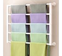 Expositor de Pared para Bufandas, Corbatas, pañuelos de Seda y Toallas, Multifuncional, de Metal, Ahorra Espacio, Organizador de Papel de Regalo y Soporte para Cintas.